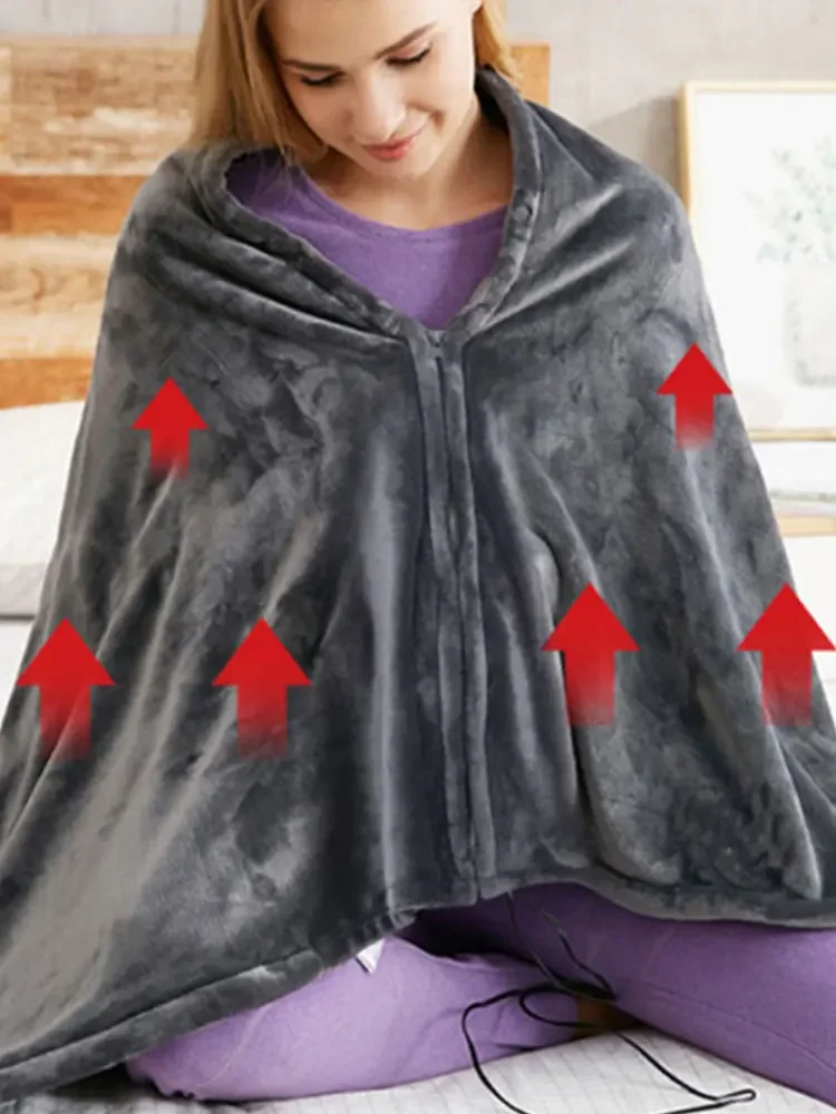 Одеяло с электрическим подогревом USB 3 уровня нагрева флисовое одеяло носимое для