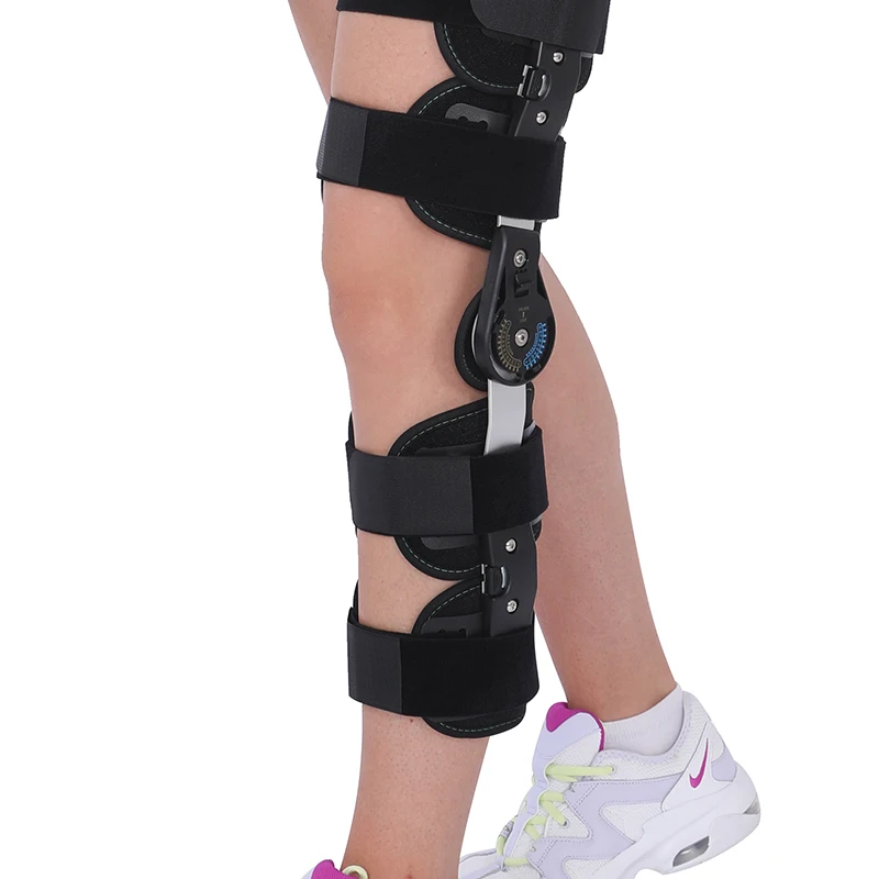 

TJKM010 Arthritis Medical Knee Pain Angle Adjustable Knee Supports Brace with ROM Hinge