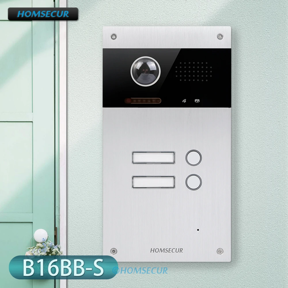 B16BB-S Camera Doorbell Flush Mount For HOMSECUR 2 Wire Video Doorphone Intercom 2 Families