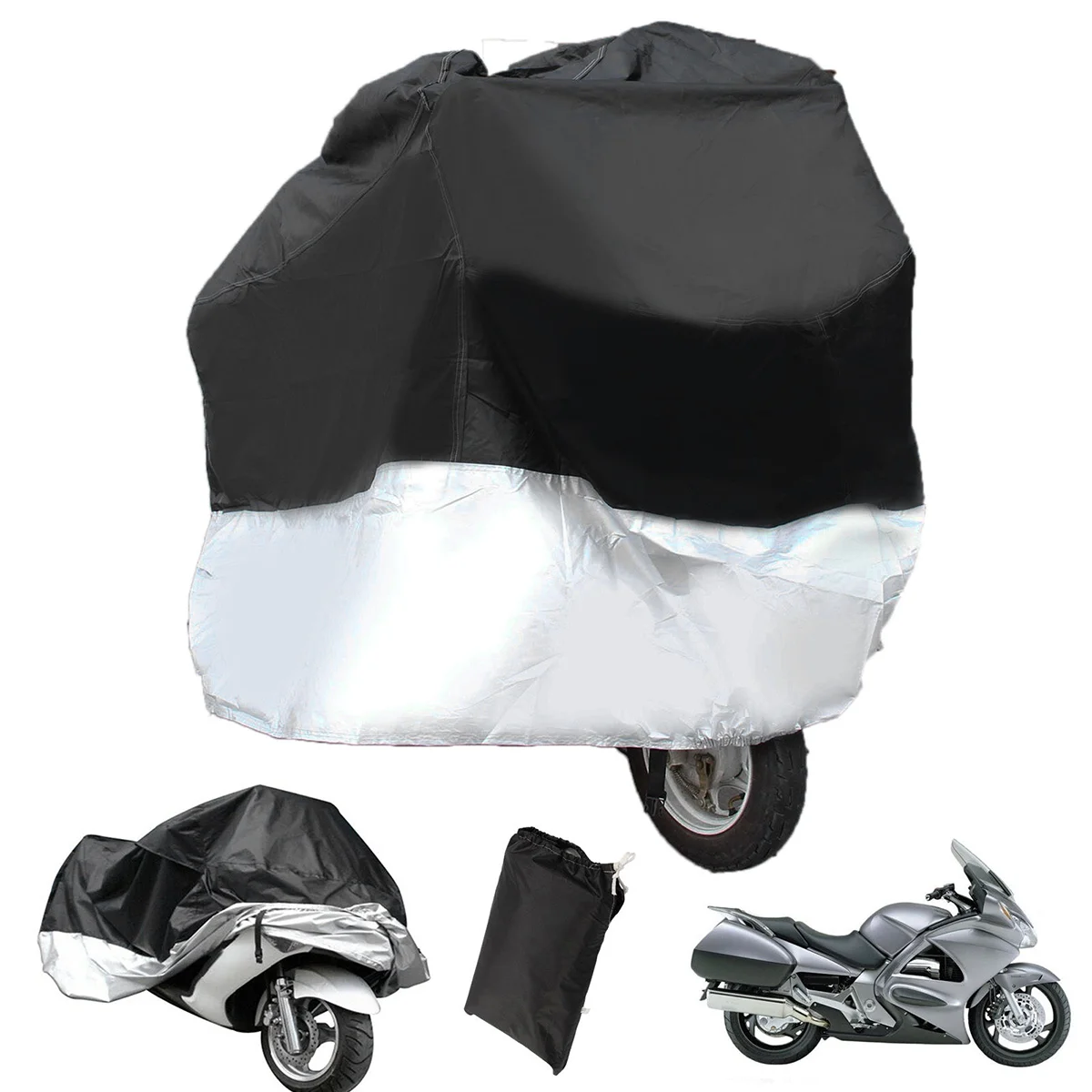 

Motorcycle Rain Cover Motorcycle Cover Heavy Duty Resistant Cover Bike Protector for Indoor Outdoor 245 X 105
