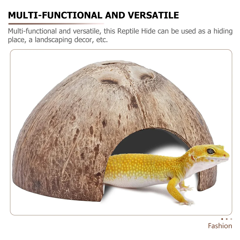 2 шт. кокосовое убежище дом износостойкая пещера для рептилий краб-отшельник