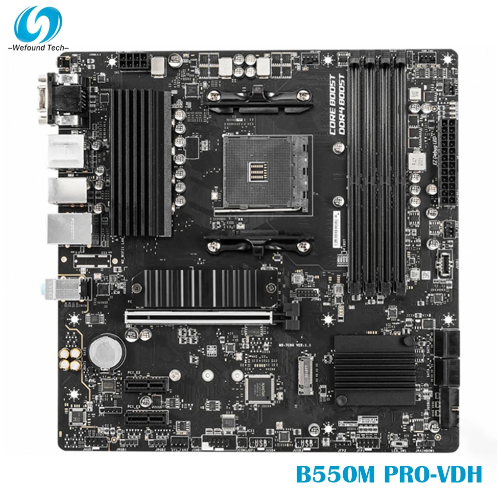 

B550M телефон для настольного компьютера Msi Φ AM4 DDR4 128G SATA3 M.2 * 2 USB Gen1 Micro ATX протестирован Быстрая доставка