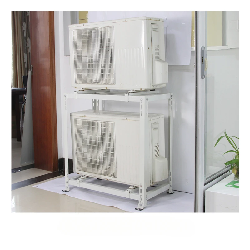 

Air conditioner external unit support accessories to save space floor two-layer stacked vibration and noise reduction shelves