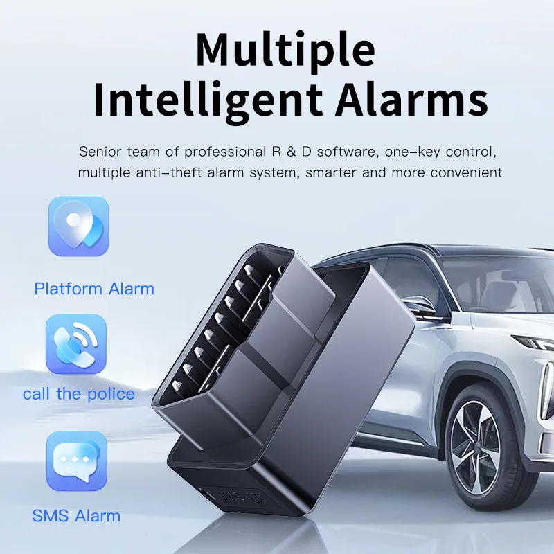 Фото Мини-GPS-трекер CD OBD 4G OBD II Plug & Play для автомобиля, GSM OBD2, отслеживание в реальном времени, устройство против угона, GPS-локатор с бесплатным приложением №2