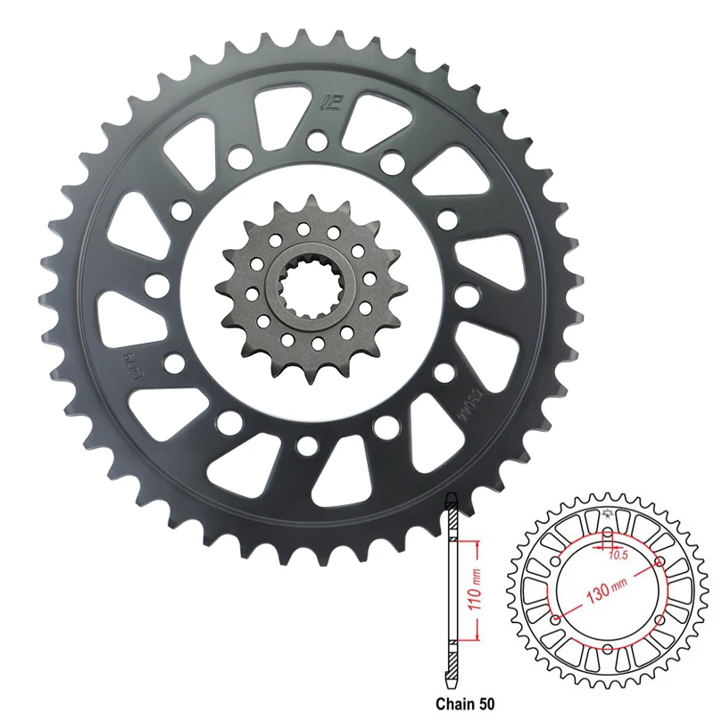 

LOPOR 530 CNC 16T 43T Front Rear Motorcycle Sprocket for Yamaha FZ1 2D1 1CA FZS1000 Fazer 1C2 5LV FZ1/01-05 FZ FZS