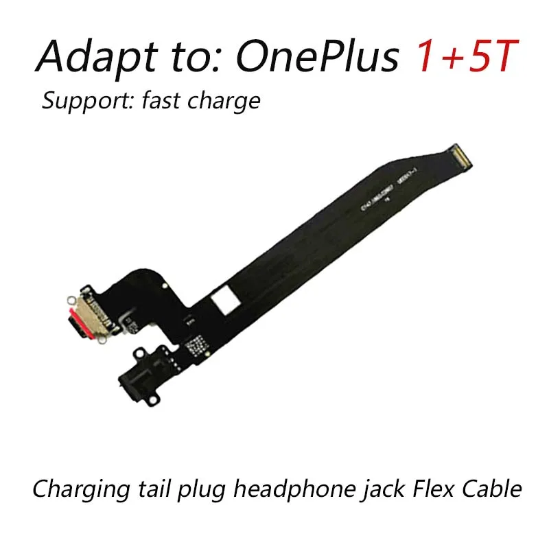 OnePlus 1+5/5T Tail Plug  Flex Cable Charging Interface Original Small Board Headphone Jack A5000/A5010 Support Flash Charge enlarge
