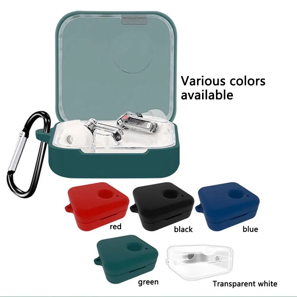 

Silicone Case for Nothing Ear(1) True Wireless Bluetooth Earphone Protective Cover Anti-fall Soft Cover with Carabiner