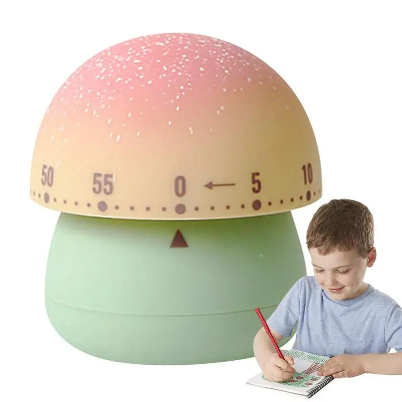 

Oven Timer Mechanical Student Countdown Timer With 3 Volume Levels Loud Cartoon Wind-Up Timer For Cooking Mushroom Shape