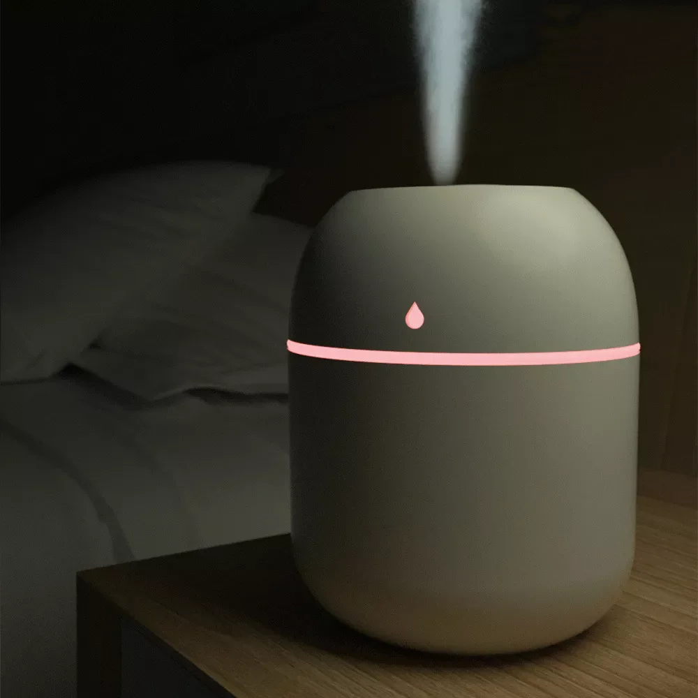 

Mini Ultrasonic Air Humidifier LED Lamp USB Essential Oil Diffuser Car Purifier Aroma Anion Mist Maker with Romantic Light
