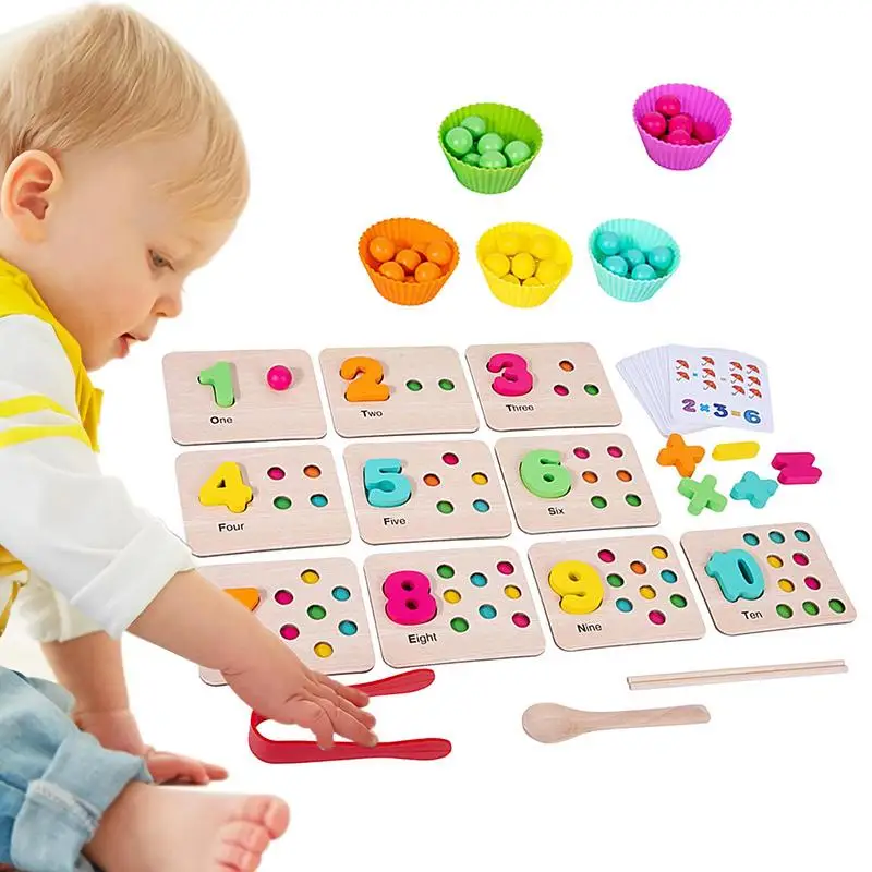 

Shape Sorter Stacking Puzzles Blocks Toys Wood Beads Numbers Counting Game Educational Kids Learning Math Toys Stacking Game