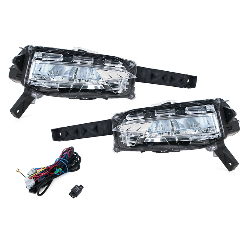 

1 комплект для Lexus NX200T NX300 2018 2019 автомобильный передний бампер противотуманная фара DRL Дневной ходовой привод фонарь противотуманный