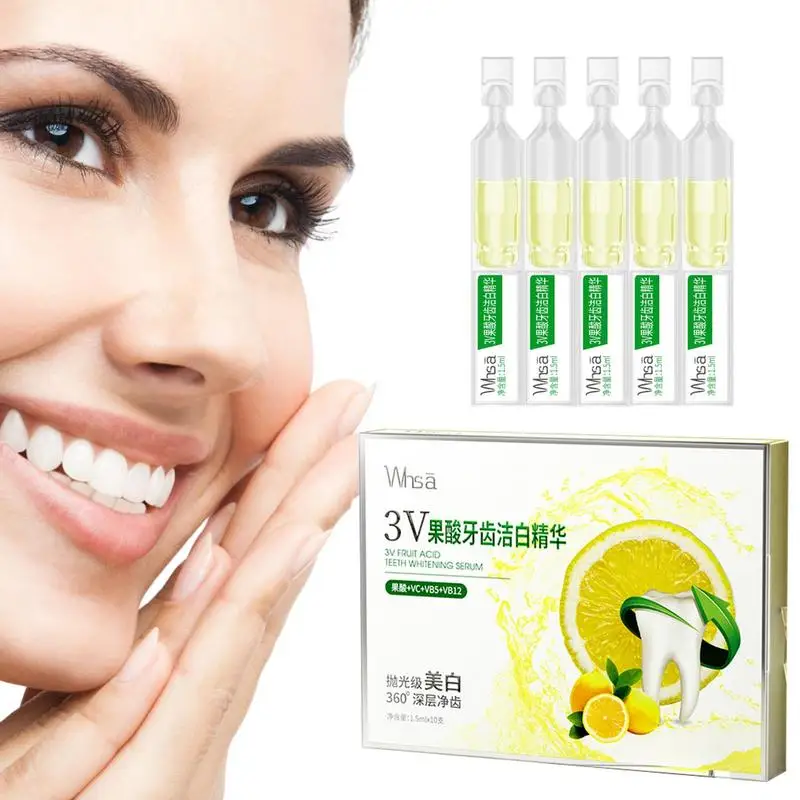 

Ampoule Toothpaste Intensive Stain Removal Teeth Brightening Serums 1.5mlx10pcs Teeth Cleansing Whitenings Essence Tooth