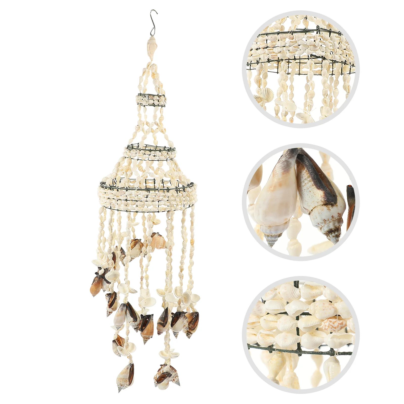 

Wind Chimes Chime Shell Hanging Seashell Nautical Outside Beach Garden Ornament Decoration Bell Bells Windchime Gift Indoor