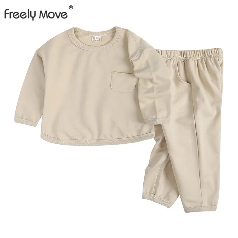 

Freely Move Boys Girls Spring Autumn Narutoes Sport Clothes Sets Kids Casual Solid Long Sleeve Tops + Pants Children Costum