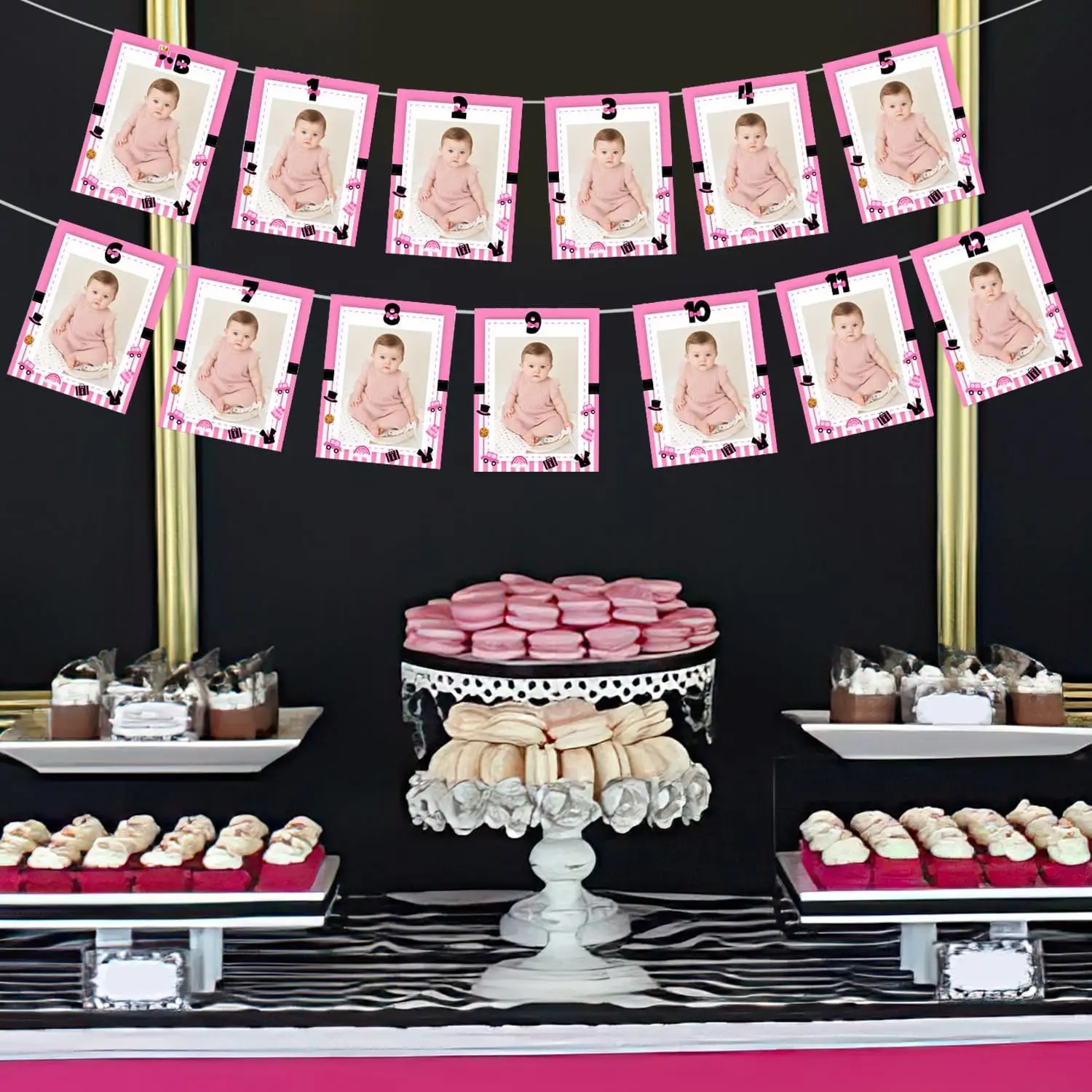 Cheereveal 13 шт. тема Baby Boss день рождения розово-красный первый ежемесячная фотография