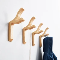 wall mounted decorative wooden hooks household clothes hanging hook keys holders rack kitchen bathroom storage hanger accessory