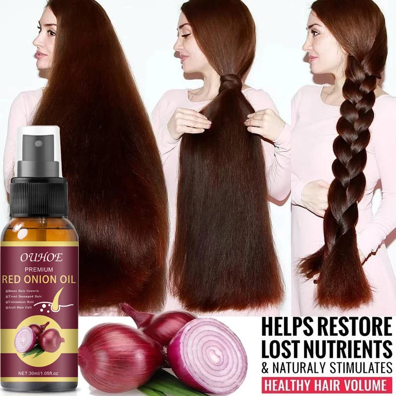 

Onion Black Seed Hair Oil Spray for Natural Hair Care and Growth Prevent Hair Loss Biotin Fast Hair Growth Shampoo Men And Women
