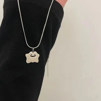 2022 new titanium steel little ghost cloud necklace for men and women cool sweater accessories hip hop jewelry