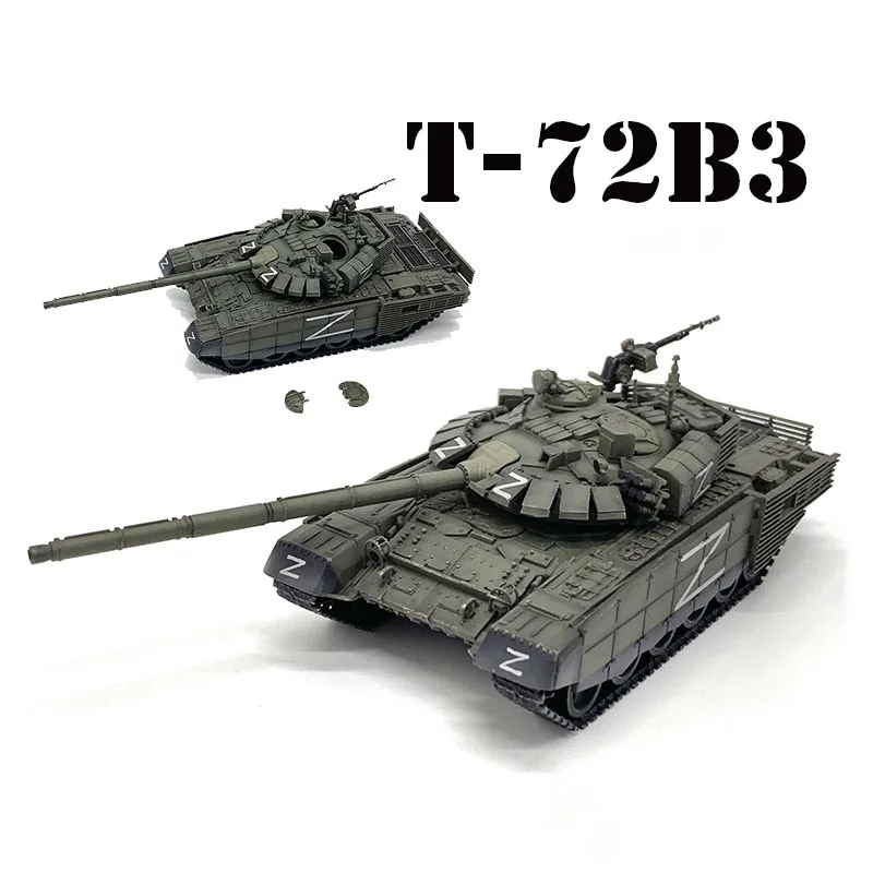 

Russian Special Operations Z T-72B3 T72 Main Battle Tank 1/72 Scale Finished Military Model Diecast Toy Collectible Boys Toys