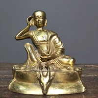 6 tibetan temple collection old bronze gilt master marpa guru buddha ear digger worship buddha town house exorcism