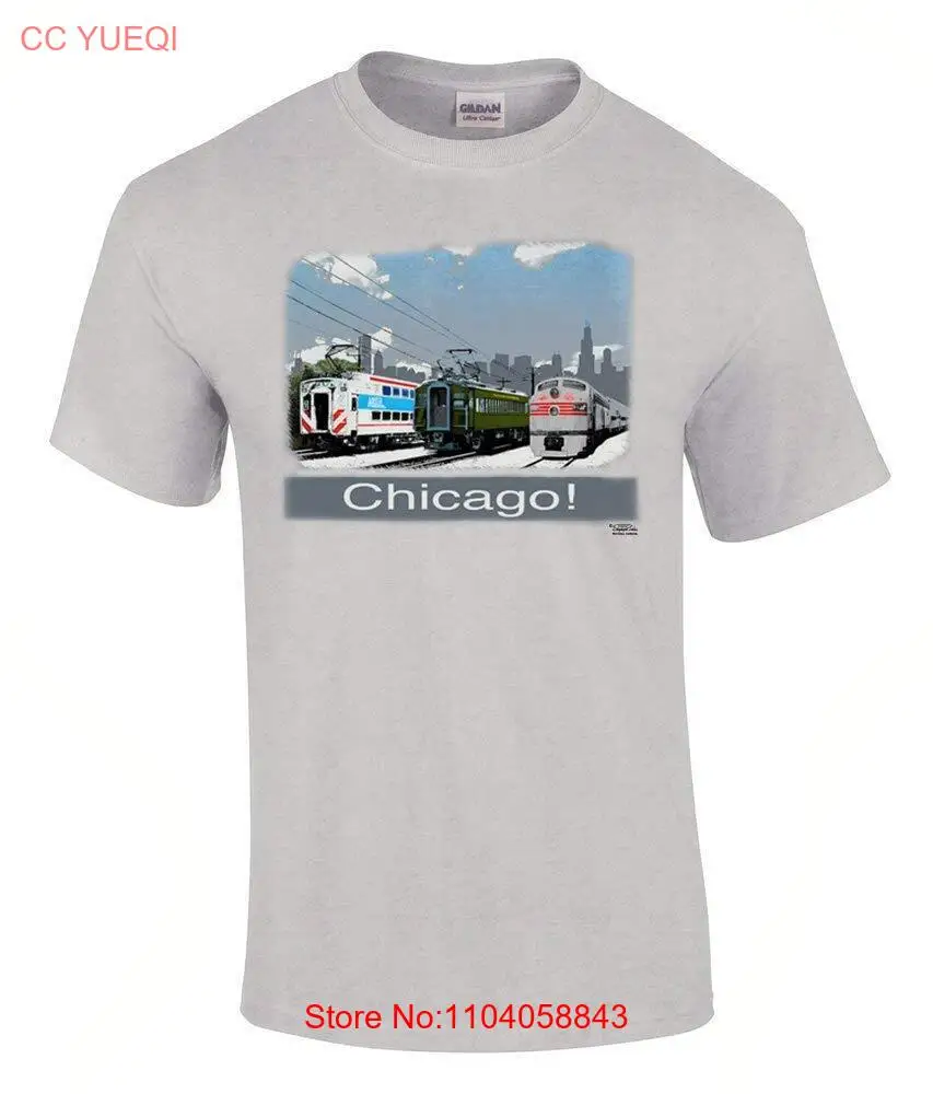 Футболка с принтом поезда Чикаго [5]