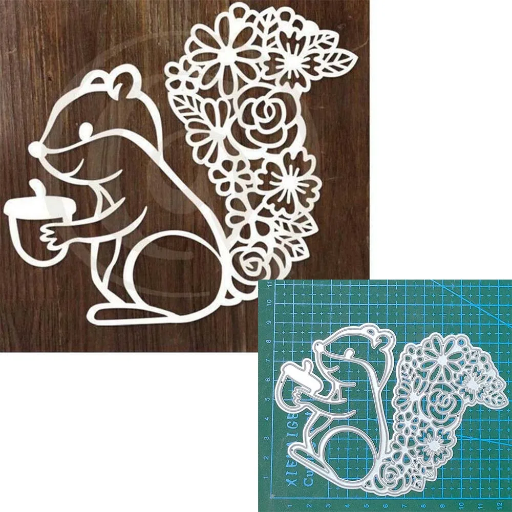 

metal cutting dies cut die mold Animal squirrel decoration Scrapbook paper craft knife mould blade punch stencils dies