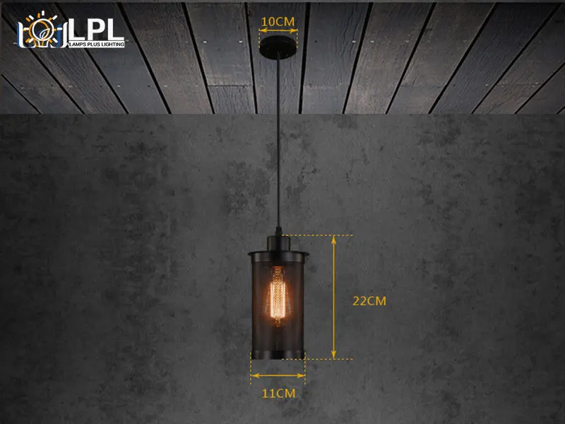 

American-style Industrial Style Decoration Corridor Staircase Porch Lamp Loft Vintage Creative Bar Wire Mesh Chandelier Lamp