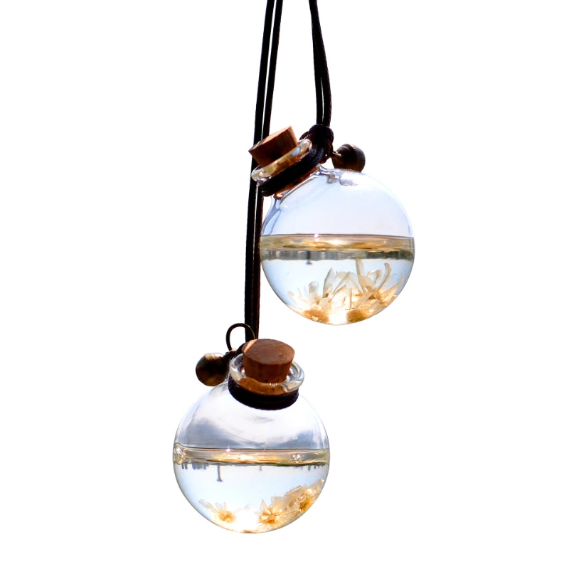 

Car Hanging Perfume Pendant Fragrance Air Freshener Empty Glass Bottle for Essential Oils Diffuser Automobiles Ornaments