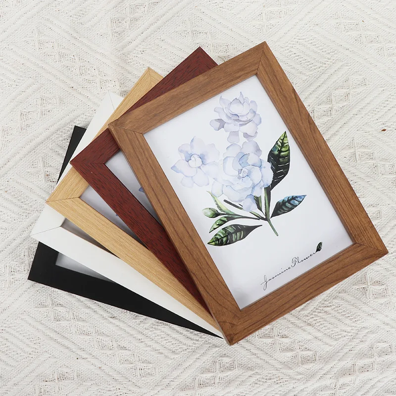 

20042 Solid Wooden Photo Frame for Pictures Paintings Wall Decoration A4 A3 Siza Beautiful Black White Red Blue Brown Frame