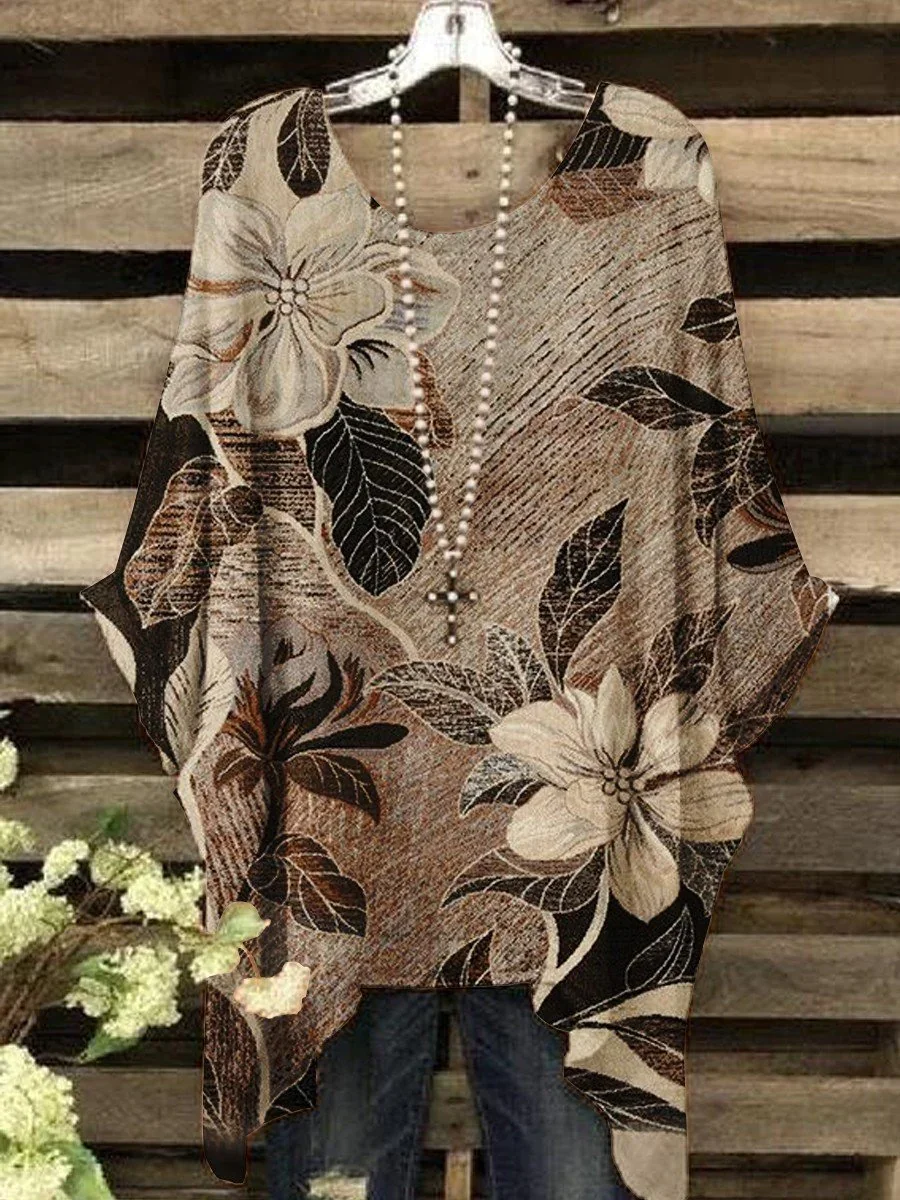 

Women's Nature Flower Art Casual Top