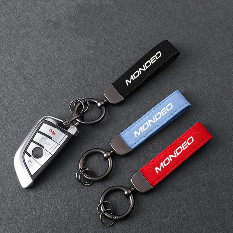 

Car Key Chain Rings Metal Leather Keychain Universal Auto Motorcycle Keyring for Ford Mondeo mk3 mk4 mk5