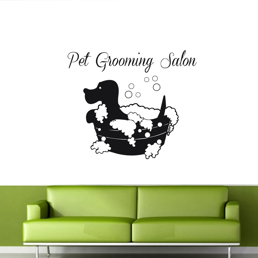 

New Arrival Animals Vinyl Wall Decal Pet Grooming Salon Dog Bath Wall Sticker Pet Shop Pet Hospital Murals Wall Decoration