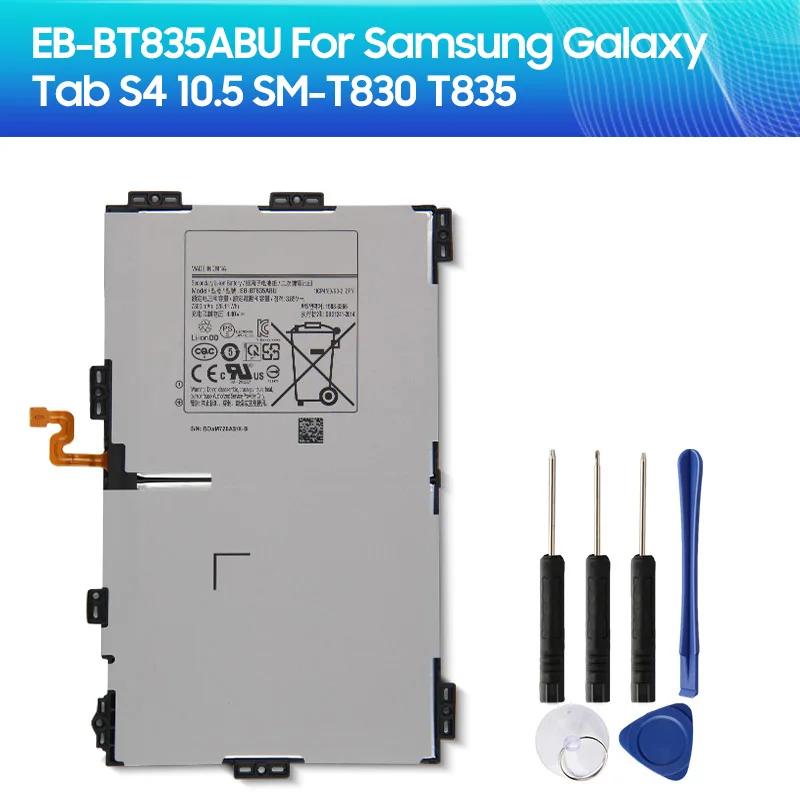 

Tablet Battery EB-BT835ABU for Samsung Galaxy Tab S4 10.5 SM-T830 T830 SM-T835 T835 Replacement Battery 7300mAh