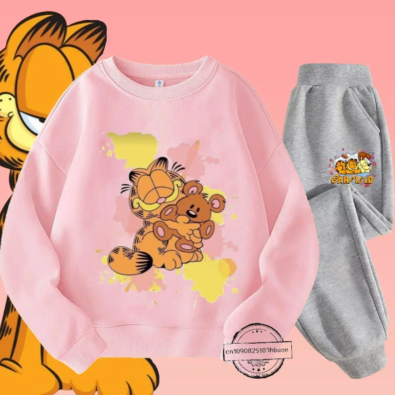 Детский Комплект Свитшотов Garfield С Круглым Вырезом И Длинными Рукавами