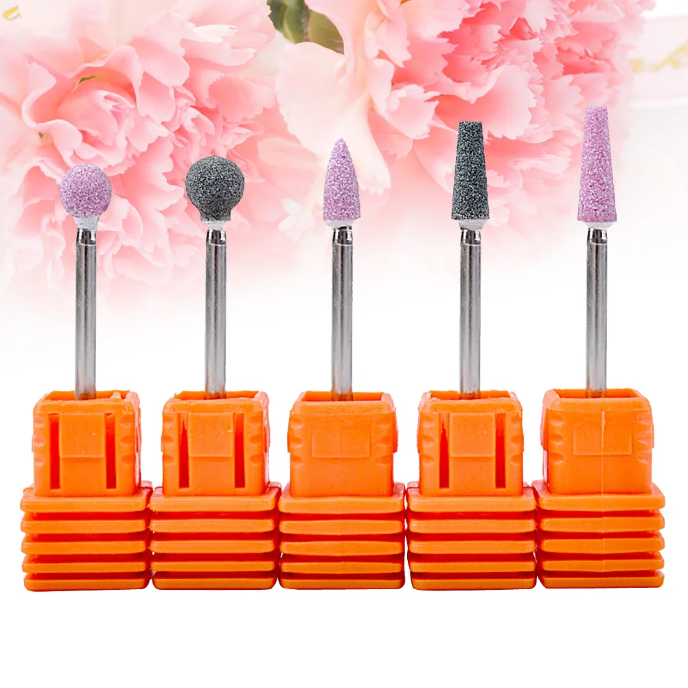 

5 Pcs Cuticle Drill Bits Nail Supplies Nail Drill Bits Nail Drill Replacement Bits Diamond Nail Bit Manicure Pedicure Bit