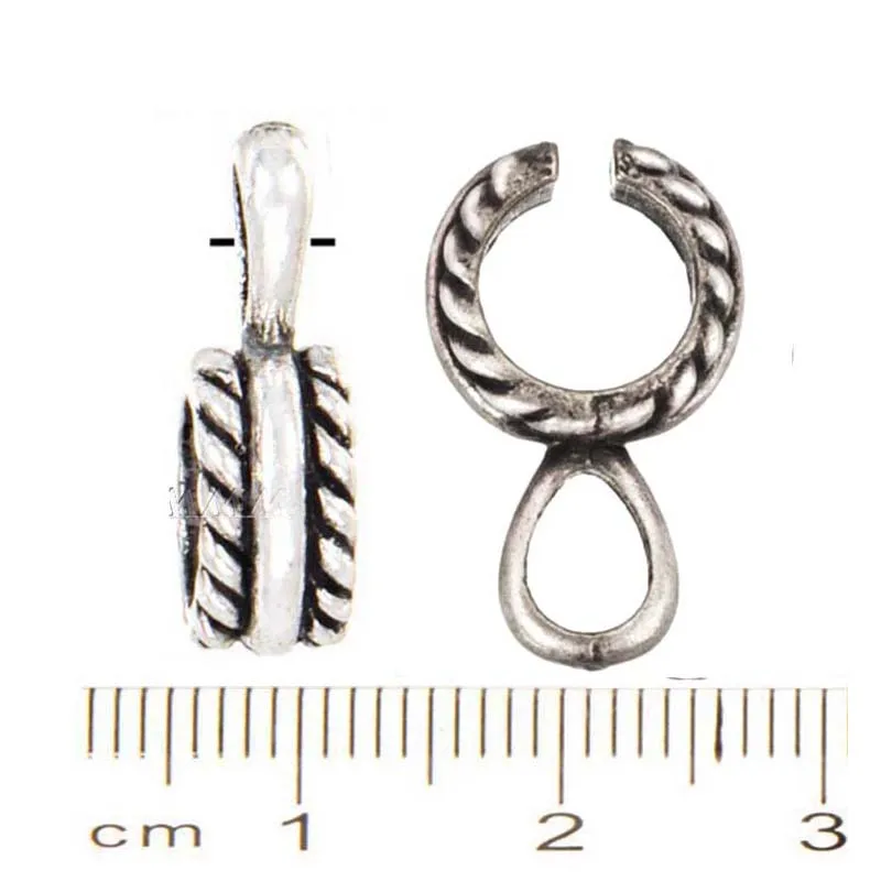 

Necklaces Pendants Connectors DIY Parts Silver Plated Metal Snap Fashion Hand Crafts Accessories Supplies 30pcs Bail For Jewelry