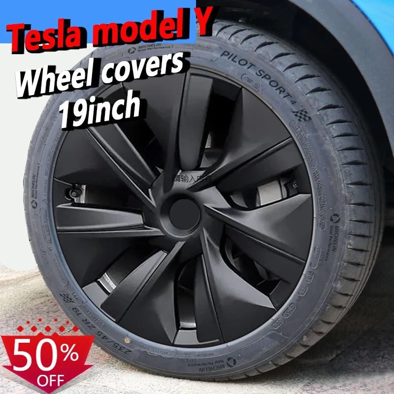 

4PCS for Tesla Model Y 19 Inch Hub Cap Original Replacement Wheel Cap Automobile Hubcap Full Cover Accessories 2021 2022