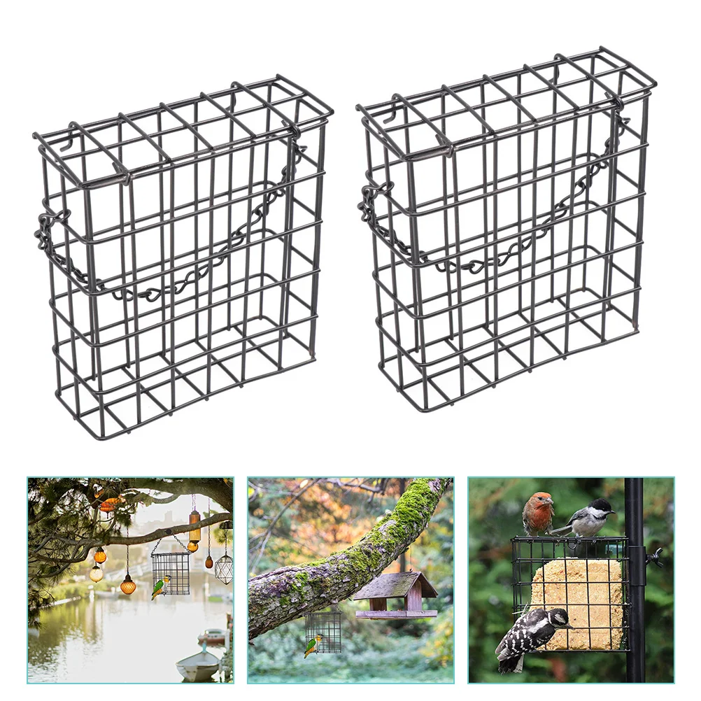 

Feeder Bird Suet Feeders Cake Squirrel Hanging Proof Wildoutside Metal Outdoor Wire Mesh Hummingbird Basket Patio Fruittray