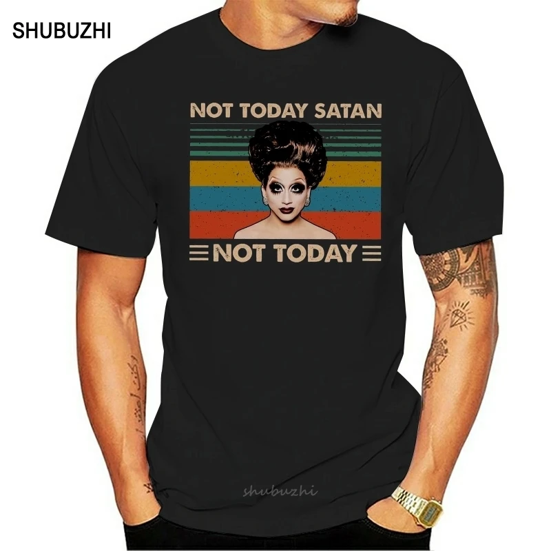 

Bianca Delharajuku Streetwear Shirt Mennot Today Satan Not Today T-Shirt men cotton tshirt summer brand teeshirt euro size