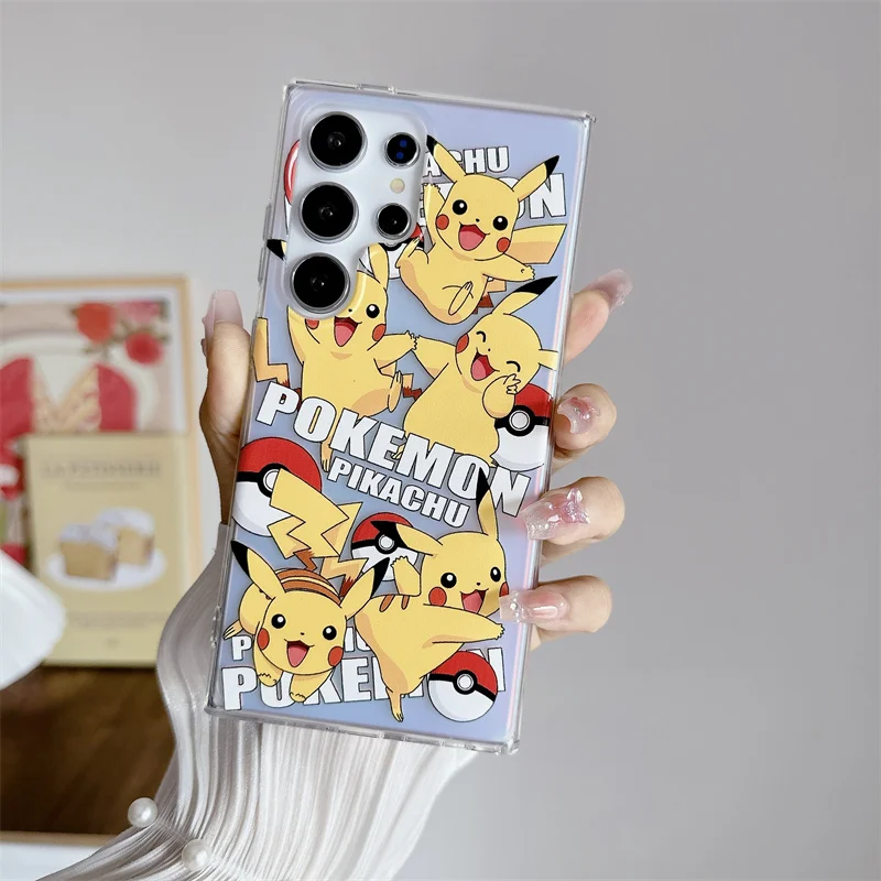 Милый чехол для телефона с аниме покемоном Пикачу Сквиртл лазер анти-капля iPhone 11