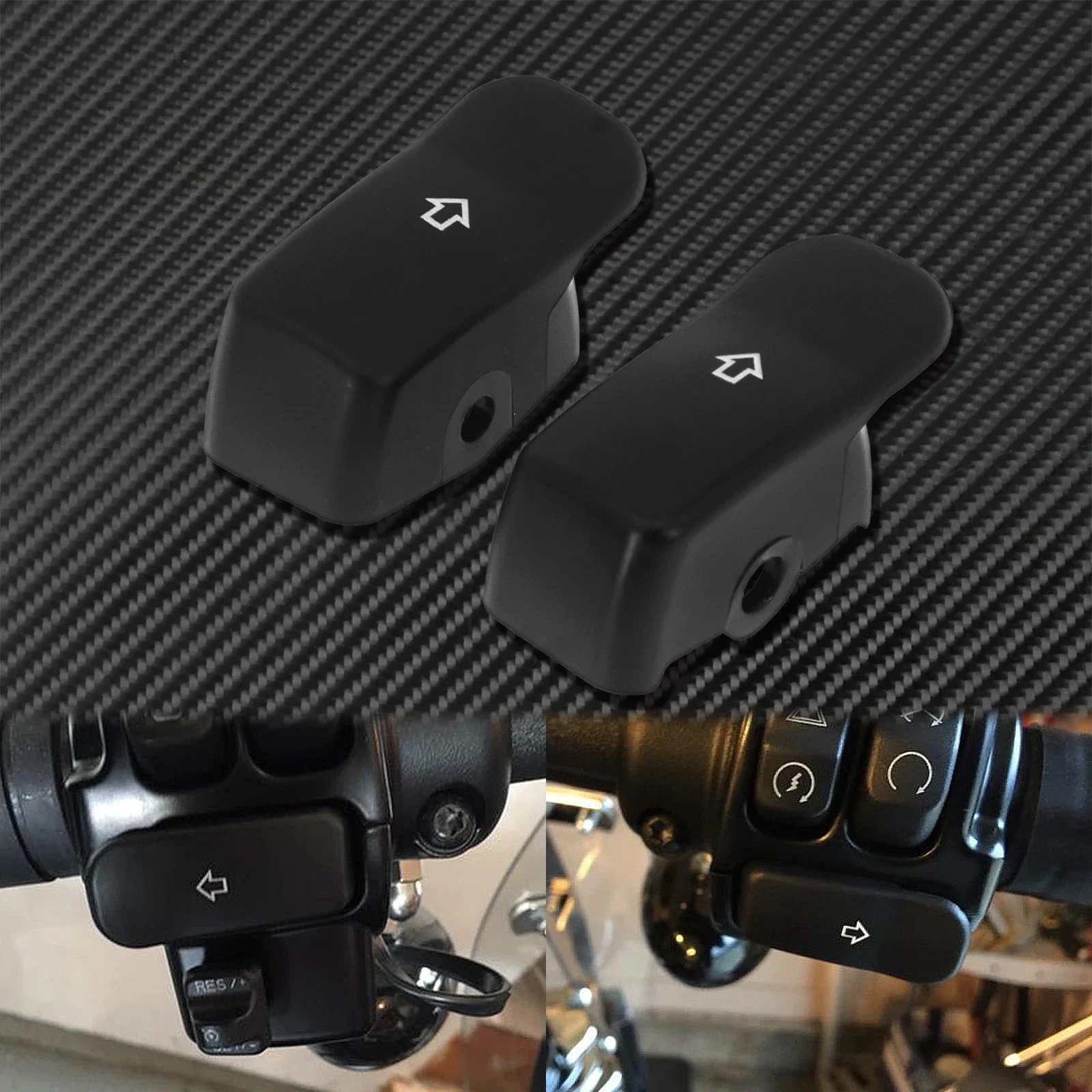 

Черная удлинительная крышка указателя поворота мотоцикла, кнопка переключения, расширенная крышка для Harley Softail FLSTN 2011-UP Sportster XL