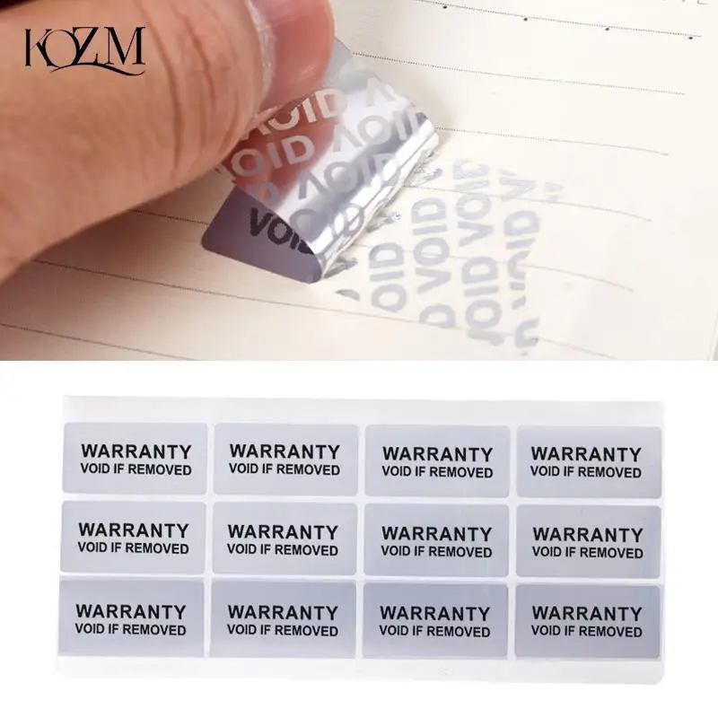 100pcs Warranty Protection Sticker 40*20mm Tamper Proof Void Label Stickers Disposable Security Seal Anti-counterfeiting Sticker