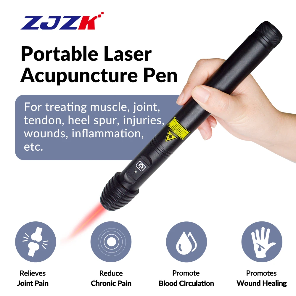 

ZJZK 100mW 808nm Cold Laser Therapy Acupuncture Pen Heal Massage for Rehabilitation Physical Treatment