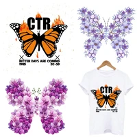 2022 butterfly alphabet fusible textile transfer rhinestones applique iron on transfers patch for clothing ironing applications