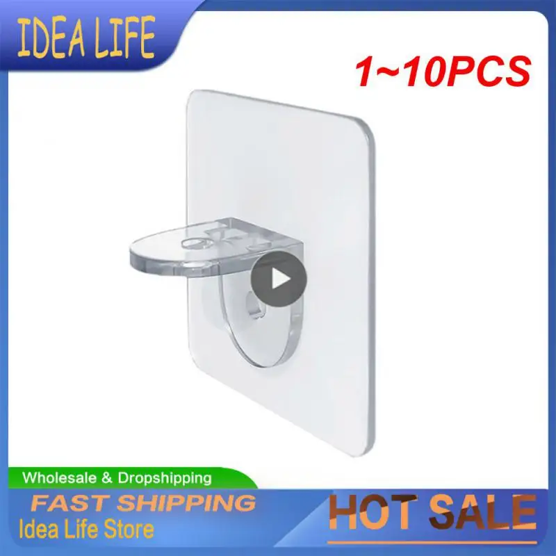 

1 ~ 10 шт. клейкий кронштейн для полки, неперфорированный шкаф, прочный разделительный слой, фиксированный крючок для пасты, аксессуары для домашней кухни