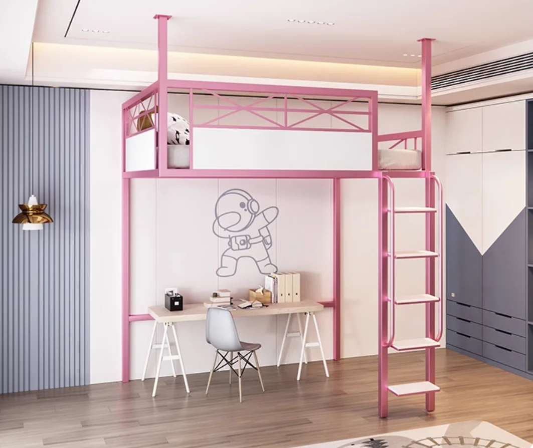 Железная кровать для маленькой квартиры лофта гамак поднятая