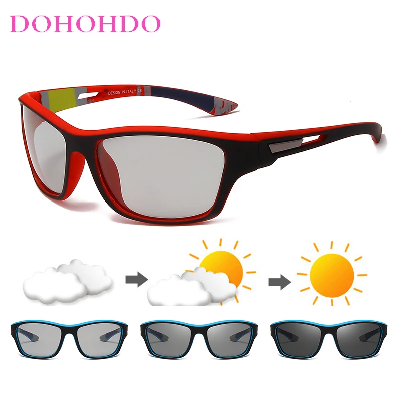 

DOHOHDO New In Polarized Photochromic Sunglasses Men Driving Change Color Sun Glasses Male Outdoor Sports Anti-glare Goggles
