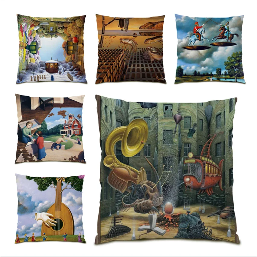 

45x45cm Sofas for Living Room Decoration Diversification Gift Sofa Decorative Pillow Cases Polyester Linen Pillowcase Home E0218