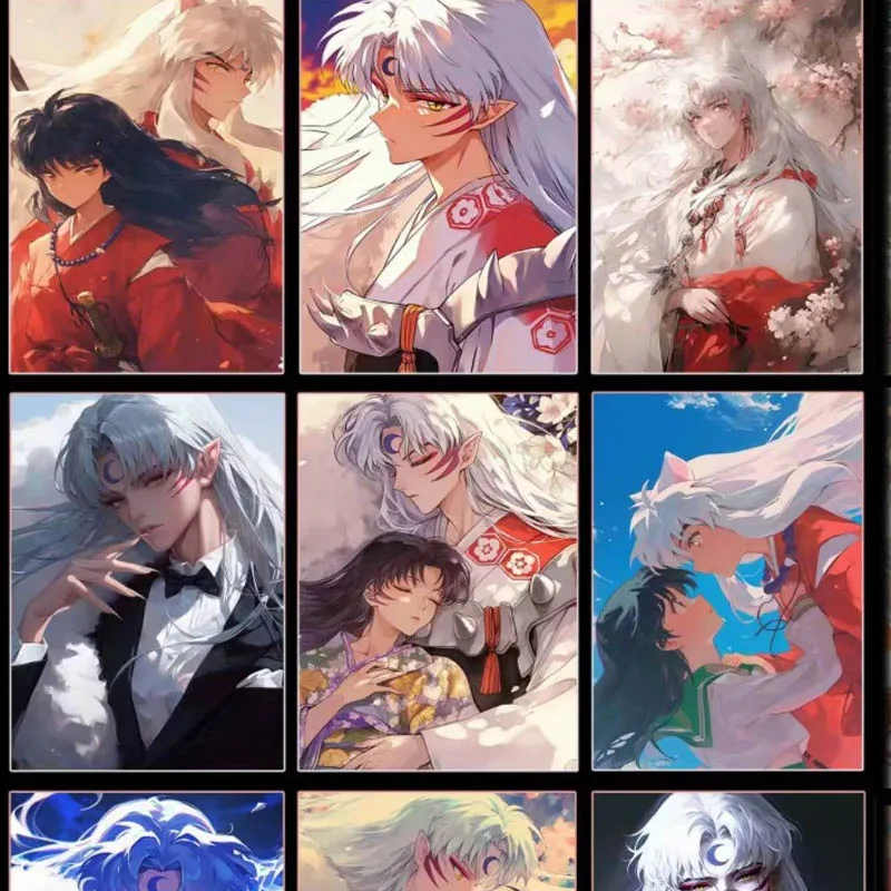 Оптовая продажа коллекция Sesshomaru и InuYasha лазерная карта YJWC B5 сломанные стеклянные