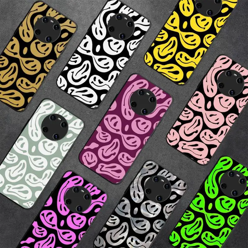 

Cute Funny Trippy Smiley Face Phone Case for Huawei Y 6 9 7 5 8s prime 2019 2018 enjoy 7 plus